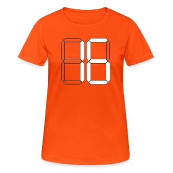 NUMÉRO 16 Seize Cadeaux d’anniversaire numériques - T-shirt respirant Femme - orange néon - Devant - AI Model Female 172 dark (172cm)