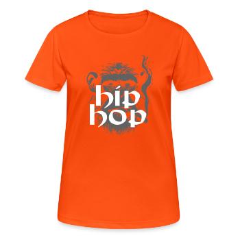 Hip Hop Monkey - Women's Breathable T-Shirt - neon orange - Front - AI Model Female 172 dark (172cm)