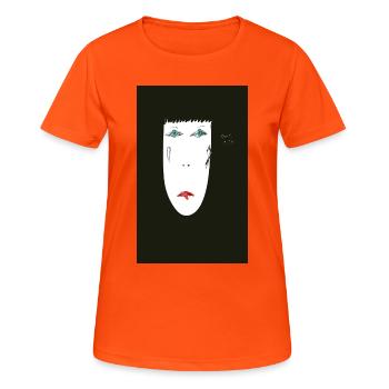Dreamface - Women's Breathable T-Shirt - neon orange - Front - AI Model Female 172 dark (172cm)
