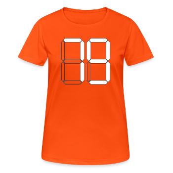 NUMÉRO 79 Soixante-dix-neuf Cadeau Digital - T-shirt respirant Femme - orange néon - Devant - AI Model Female 172 dark (172cm)