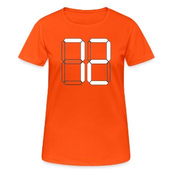NUMÉRO 72 Soixante-douze Cadeaux Numériques - T-shirt respirant Femme - orange néon - Devant - AI Model Female 172 dark (172cm)