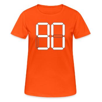 NUMÉRO 90 Ninety Gift Digital - T-shirt respirant Femme - orange néon - Devant - AI Model Female 172 dark (172cm)