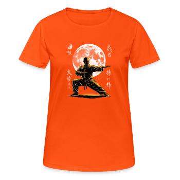 Tai Chi Zen Meditation – Chi Qigong Training - Women's Breathable T-Shirt - neon orange - Front - AI Model Female 172 dark (172cm)