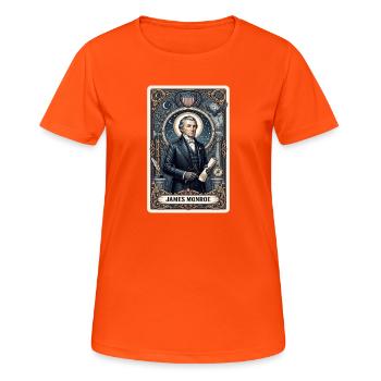 Carte de tarot James Monroe - T-shirt respirant Femme - orange néon - Devant - AI Model Female 172 dark (172cm)
