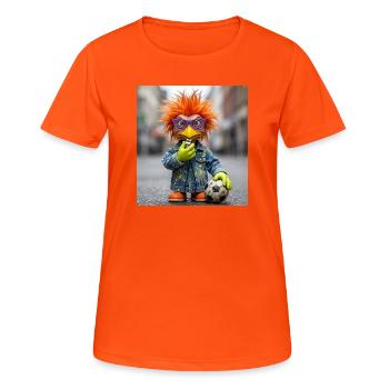 Plume Orange Oiseau Denim Street Style - T-shirt respirant Femme - orange néon - Devant - AI Model Female 172 dark (172cm)