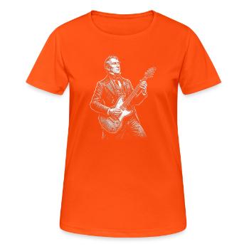 William Henry Harrison Guitare - T-shirt respirant Femme - orange néon - Devant - AI Model Female 172 dark (172cm)