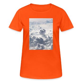 Clouds Dreaming Above the Sky - Women's Breathable T-Shirt - neon orange - Front - AI Model Female 172 dark (172cm)