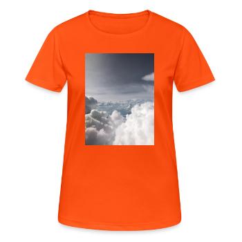Cloudy Sky Dream Landscape - Women's Breathable T-Shirt - neon orange - Front - AI Model Female 172 dark (172cm)