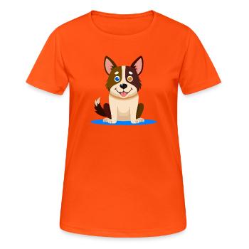 Kleiner bunter Hund (Comic) - Frauen T-Shirt atmungsaktiv - Neonorange - Vorne - AI Model Female 172 dark (172cm)