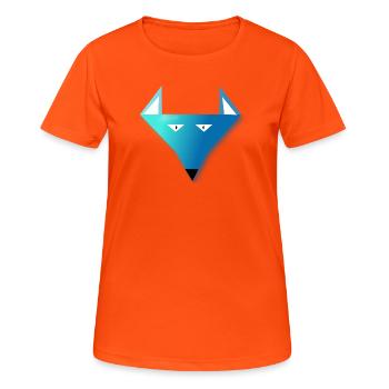 Polarwolf - Frauen T-Shirt atmungsaktiv - Neonorange - Vorne - AI Model Female 172 dark (172cm)