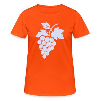 Silhouette de raisin lilas - T-shirt respirant Femme - orange néon - Devant - AI Model Female 172 dark (172cm)