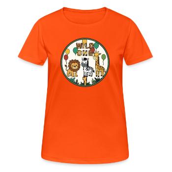 Wild One Zoodesign Balloon Party - Women's Breathable T-Shirt - neon orange - Front - AI Model Female 172 dark (172cm)