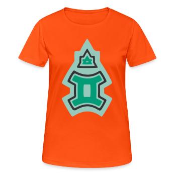 Zodiac Tribal Gemini and Air - Women's Breathable T-Shirt - neon orange - Front - AI Model Female 172 dark (172cm)