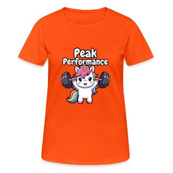 Peak Performance Unicorn Lifter - Women's Breathable T-Shirt - neon orange - Front - AI Model Female 172 dark (172cm)