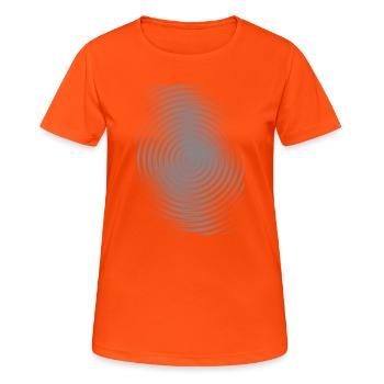 Cercle gris Spirale Zen - T-shirt respirant Femme - orange néon - Devant - AI Model Female 172 dark (172cm)