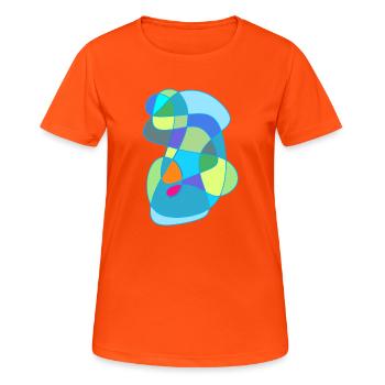 Accentuated color-shaping design - Women's Breathable T-Shirt - neon orange - Front - AI Model Female 172 dark (172cm)