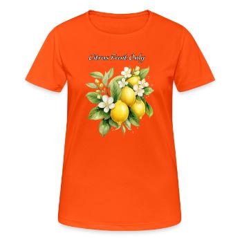 Citrus Fruit Only - Women's Breathable T-Shirt - neon orange - Front - AI Model Female 172 dark (172cm)