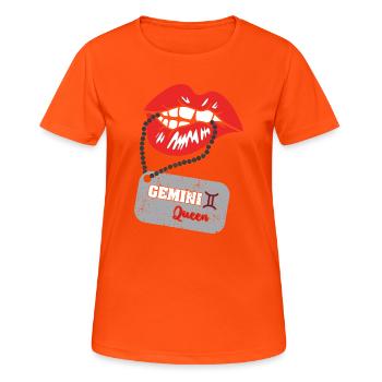 Zodiac sign Gemini - Women's Breathable T-Shirt - neon orange - Front - AI Model Female 172 dark (172cm)