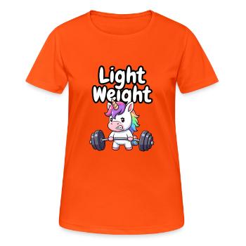 Light Weight Unicorn Lifter - Women's Breathable T-Shirt - neon orange - Front - AI Model Female 172 dark (172cm)