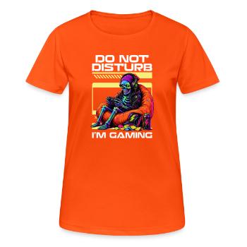 Skeleton Gamer Gaming Halloween - Women's Breathable T-Shirt - neon orange - Front - AI Model Female 172 dark (172cm)