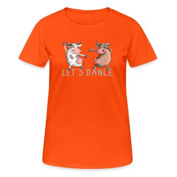 Let's Dance - Let's dance - Women's Breathable T-Shirt - neon orange - Front - AI Model Female 172 dark (172cm)