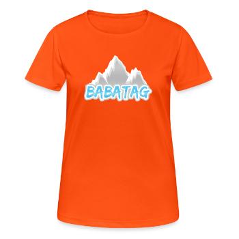 Randonnée Babatag - T-shirt respirant Femme - orange néon - Devant - AI Model Female 172 dark (172cm)