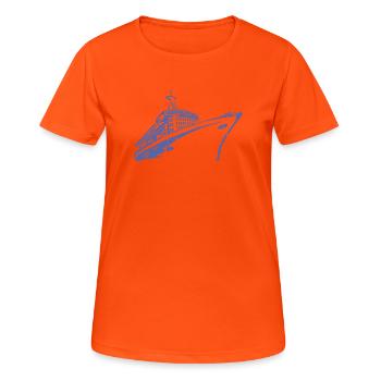 Bateau de croisière Navire de croisière Luxe - T-shirt respirant Femme - orange néon - Devant - AI Model Female 172 dark (172cm)