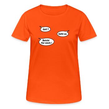 Horny is enough - Women's Breathable T-Shirt - neon orange - Front - AI Model Female 172 dark (172cm)