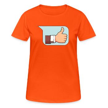 Thumbs up - Women's Breathable T-Shirt - neon orange - Front - AI Model Female 172 dark (172cm)