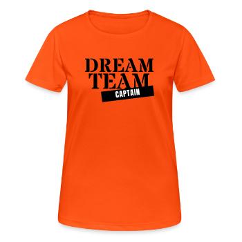 Dream Team Captain - Captain Coach Best Group - Women's Breathable T-Shirt - neon orange - Front - AI Model Female 172 dark (172cm)