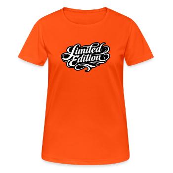 Édition limitée - T-shirt respirant Femme - orange néon - Devant - AI Model Female 172 dark (172cm)