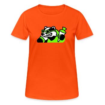 Cool Badger Back to School Icon - Women's Breathable T-Shirt - neon orange - Front - AI Model Female 172 dark (172cm)