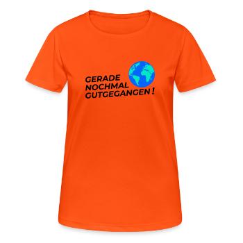 Went well again - Women's Breathable T-Shirt - neon orange - Front - AI Model Female 172 dark (172cm)