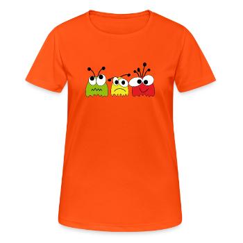 Viechlis - Women's Breathable T-Shirt - neon orange - Front - AI Model Female 172 dark (172cm)