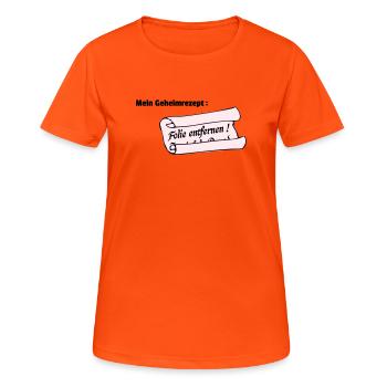 Secret - Women's Breathable T-Shirt - neon orange - Front - AI Model Female 172 dark (172cm)