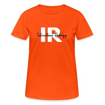 Interventionelle Radiologie-Technologin IR-Gift - Frauen T-Shirt atmungsaktiv - Neonorange - Vorne - AI Model Female 172 dark (172cm)