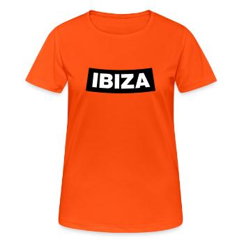 IBIZA Chapter Element (JGA MC-Rocker-Design) - Frauen T-Shirt atmungsaktiv - Neonorange - Vorne - AI Model Female 172 dark (172cm)