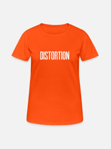 Distortion - Frauen T-Shirt atmungsaktiv - Neonorange