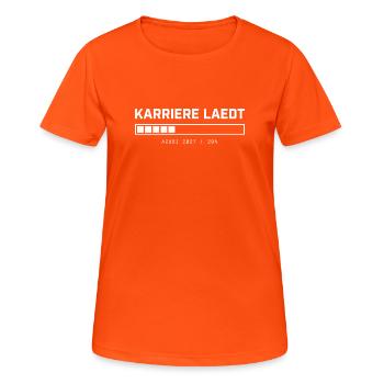 Karriere Lädt Azubi 2027 – Ladebalken Vektor - Frauen T-Shirt atmungsaktiv - Neonorange - Vorne - AI Model Female 172 dark (172cm)