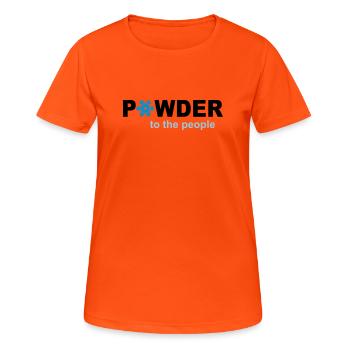 Neige - T-shirt respirant Femme - orange néon - Devant - AI Model Female 172 dark (172cm)