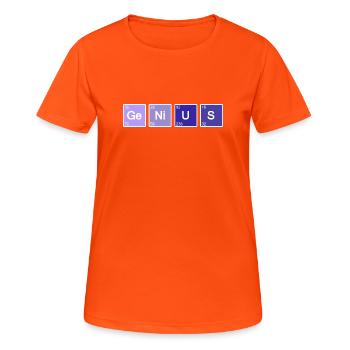 Genius Nerd Geek - T-shirt respirant Femme - orange néon - Devant - AI Model Female 172 dark (172cm)