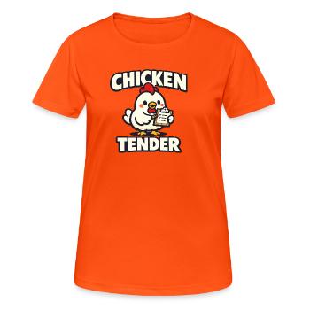 Chicken Tender - Women's Breathable T-Shirt - neon orange - Front - AI Model Female 172 dark (172cm)