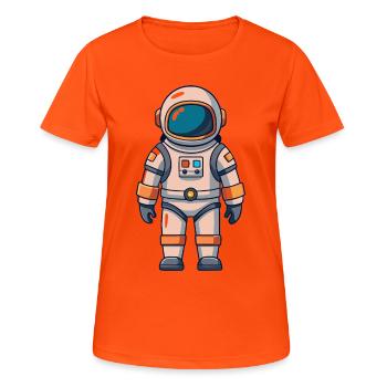 Astronaut - Women's Breathable T-Shirt - neon orange - Front - AI Model Female 172 dark (172cm)
