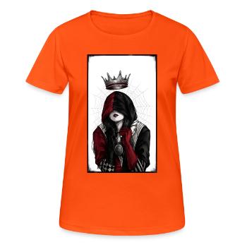 Royal darkness on the net - Women's Breathable T-Shirt - neon orange - Front - AI Model Female 172 dark (172cm)
