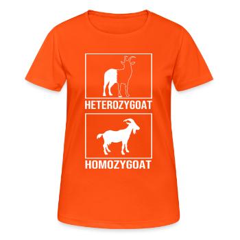 Molekül Strukturformel - Frauen T-Shirt atmungsaktiv - Neonorange - Vorne - AI Model Female 172 dark (172cm)