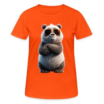 Panda Ours Pandas Géants Panda Géant Mignon Panda Ours Panda - T-shirt respirant Femme - orange néon - Devant - AI Model Female 172 dark (172cm)