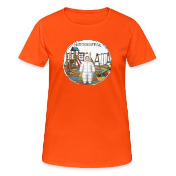 Parents hélicoptères - T-shirt respirant Femme - orange néon - Devant - AI Model Female 172 dark (172cm)