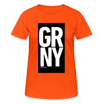 GRNY - Frauen T-Shirt atmungsaktiv - Neonorange - Vorne - AI Model Female 172 dark (172cm)