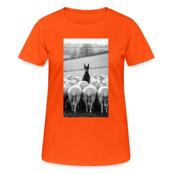 Stove guard at dawn - Women's Breathable T-Shirt - neon orange - Front - AI Model Female 172 dark (172cm)