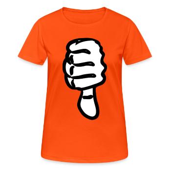 Abstract Hands Silhouette - Women's Breathable T-Shirt - neon orange - Front - AI Model Female 172 dark (172cm)